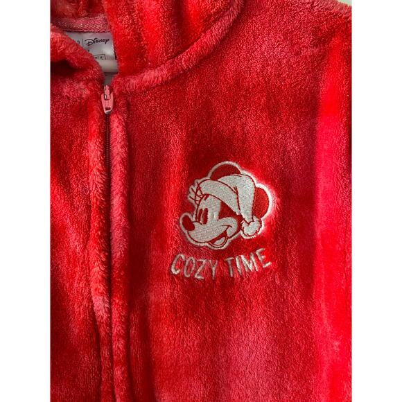 Gap Kids Disney Minnie Mouse “Cozy Time” Soft Hoodie One-Piece - Picture 2 of 2